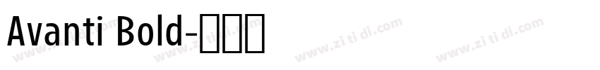 Avanti Bold字体转换